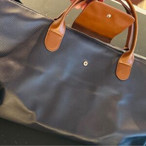 Luxury Elegant Black and Brown Leather Men's Bag